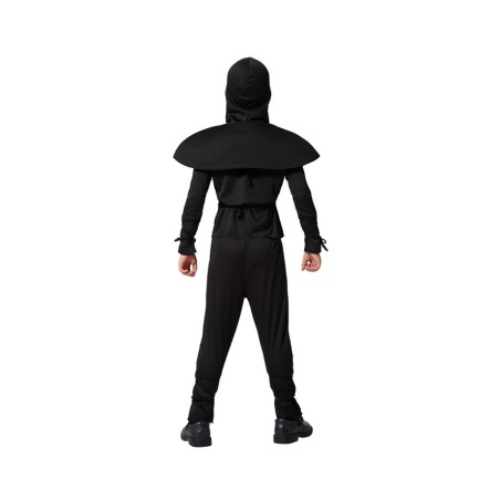 DISFRAZ NINJA NIÑO INFANTIL NEGRO Y BLANCO