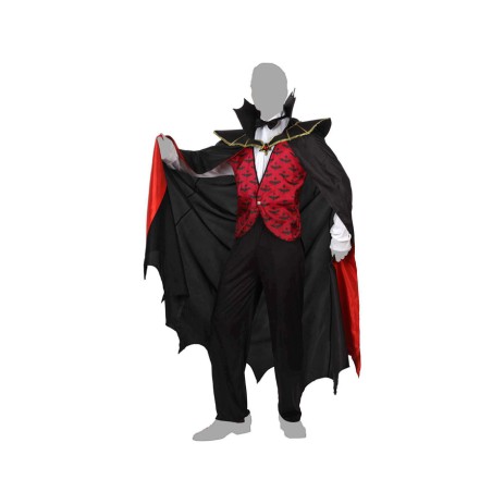 DISFRAZ VAMPIRO HOMBRE ADULTO COMPLETO CAPA