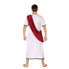 DISFRAZ CIUDADANO ROMANO ADULTO - TOGA BLANCA Y ESTOLA ROJA