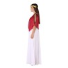 DISFRAZ CIUDADANA ROMANA ADULTA - TOGA BLANCA Y ESTOLA ROJA
