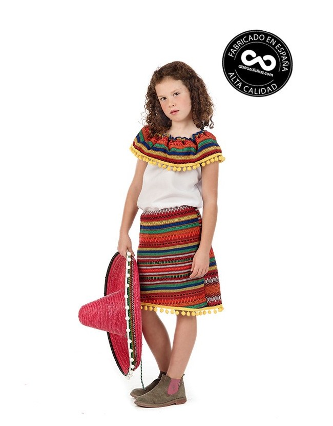 Disfraz Mexicana Infantil Niña | En stock | Envío 24/48h