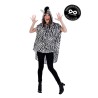 poncho cebra mujer