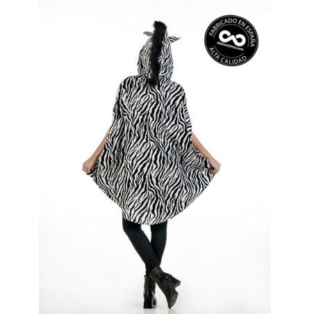 Poncho Cebra Mujer | Disfraz Animal | En stock 24/48h