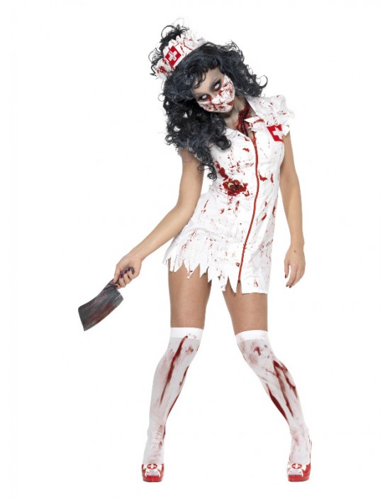 Disfraz de enfermera zombi,...