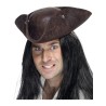 Sombrero pirata de tres picos marrón |disfrazdisfraz