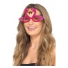 Gafas de flamenco rosas con brillantes