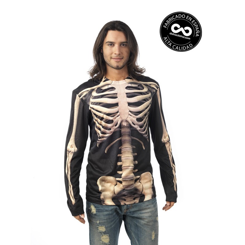 Disfraz de Camiseta Esqueleto