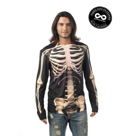 Disfraz de Camiseta Esqueleto