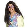 Peluca hippy castaña. Disfraces años 60 - disfrazdisfraz
