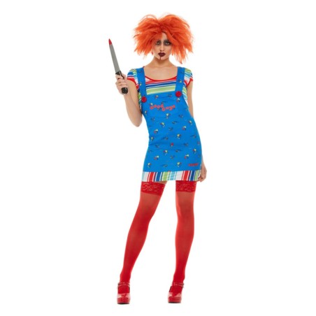 Disfraz Chucky para mujer con top y vestido corto - disfrazdisfraz