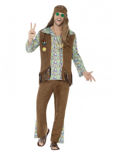 Disfraz de hippie. Cubrebotas amarillo hippie - disfrazdisfraz