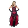 Disfraz de dama de burdel rojo Deluxe
