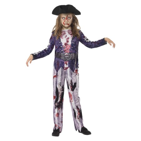 Disfraz de pirata zombie deluxe para niña
