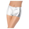 Pantalón corto plateado para mujer