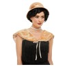Kit disfraz elegante años 20 con sombrero y estola - disfrazdisfraz