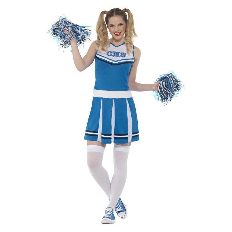 Disfraz de animadora azul para mujer