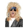 Peluca Rockero Heavy con Gafas y Bandana - Disfrazdisfraz