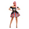 Disfraz de señorita del dia de los muertos multicolor