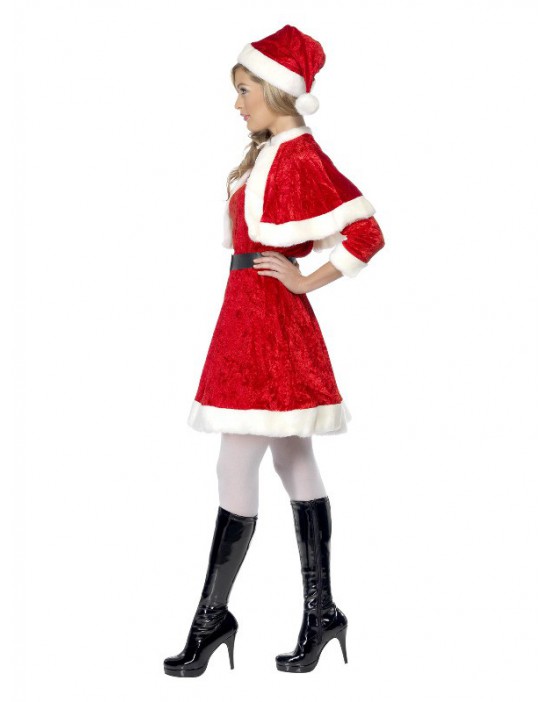 Disfraz de Miss Santa con capa