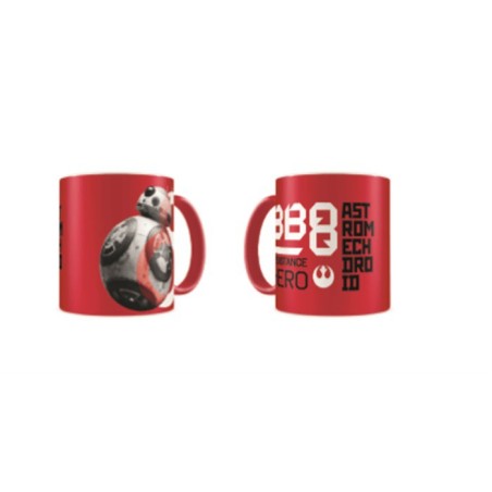 TAZA CERAMICA ROJA-BLANCA BB-8 HEROE RESISTENCIA STAR WARS EP VIII