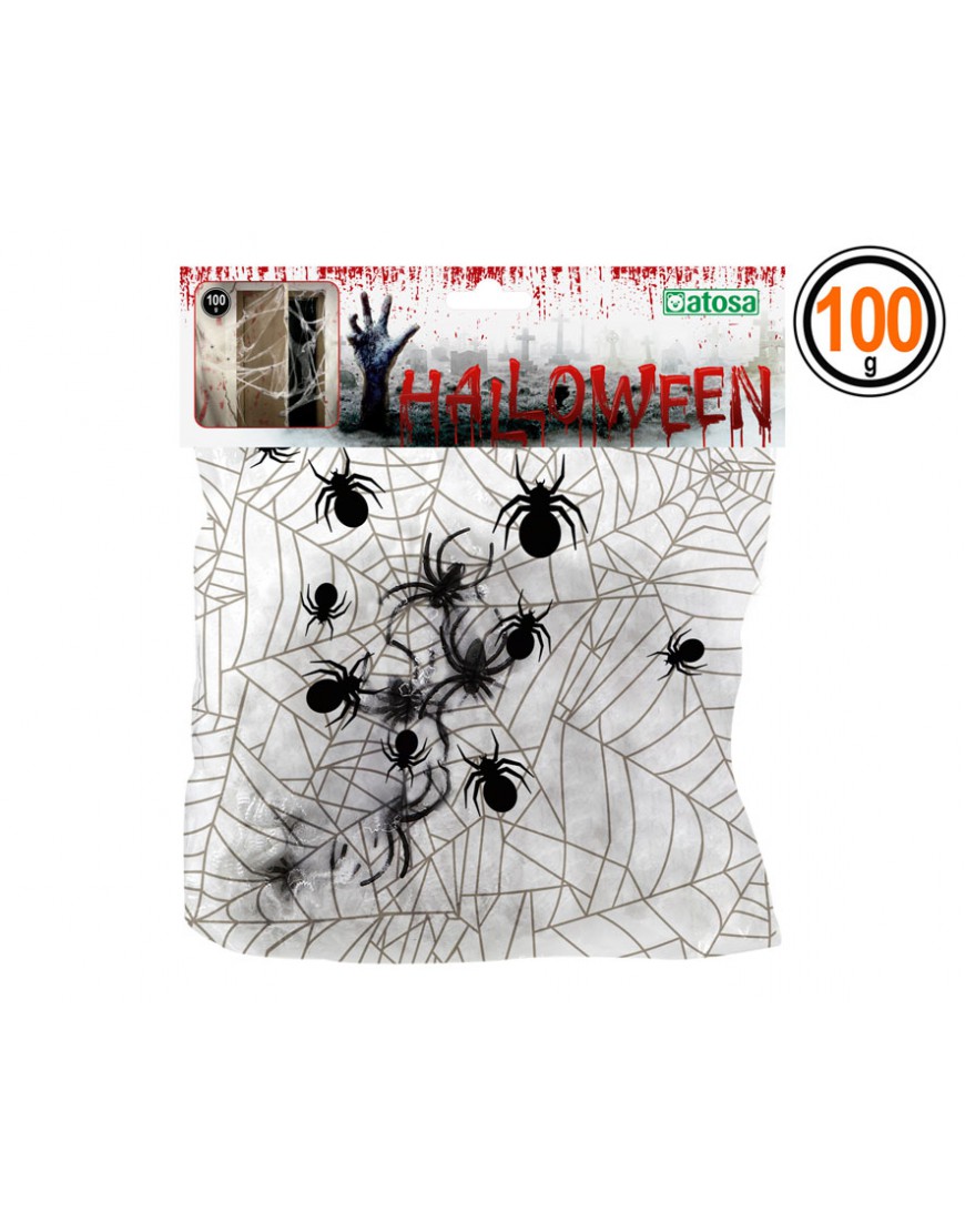 TELARAÑA DECORACION HALLOWEEN BLANCA 100 GR