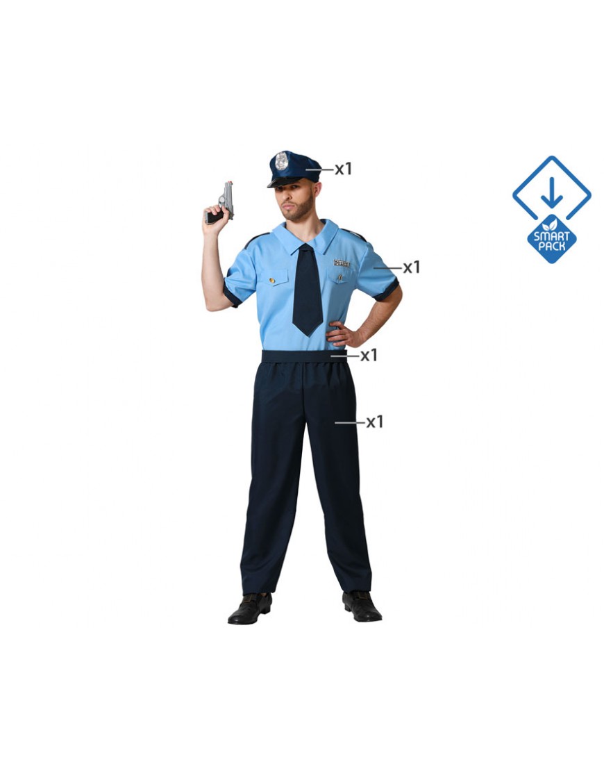 Disfraz de Policía para Hombre Talla XL