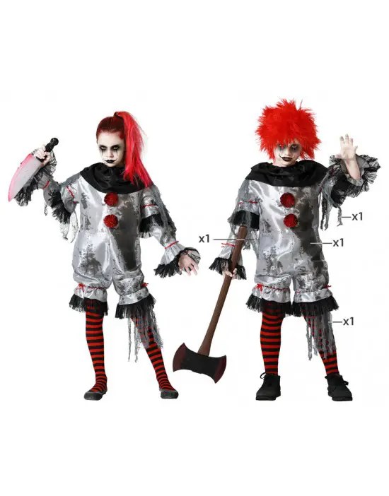 DISFRAZ DE PAYASO MACABRO UNISEX INFANTIL
