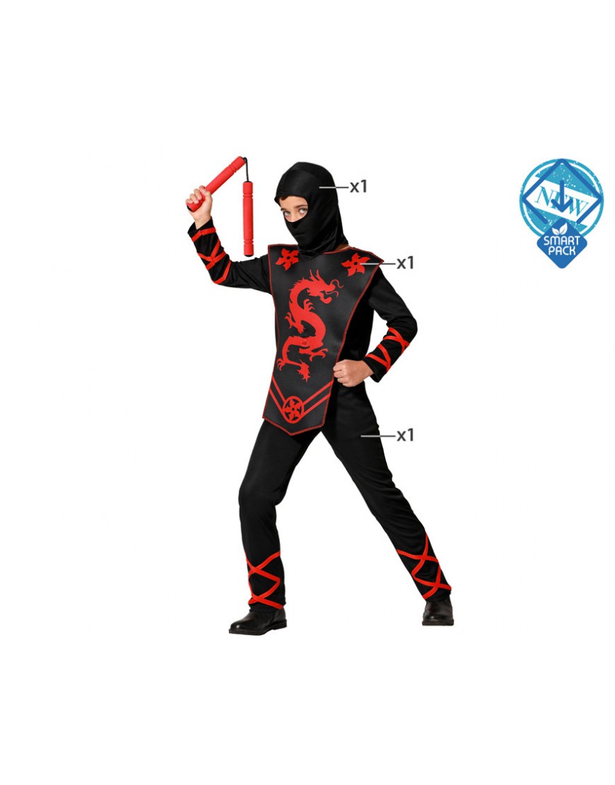 disfraz de ninja negro adulto
