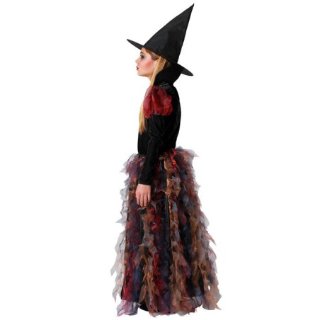 DISFRAZ DE BRUJA VESTIDO MARRON PARA NIÑA  | disfrazdisfraz