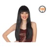 PELUCA MORENA LISA CON FLEQUILLO 60 CM