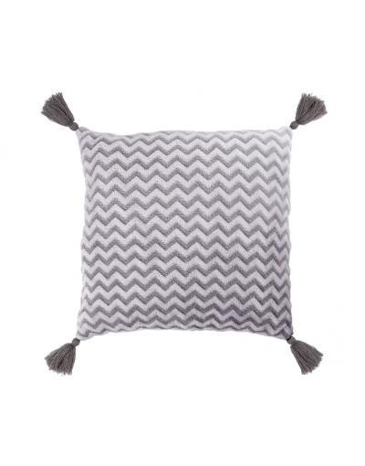 COJÍN DISEÑO ZIGZAG GRIS 40*40 CM